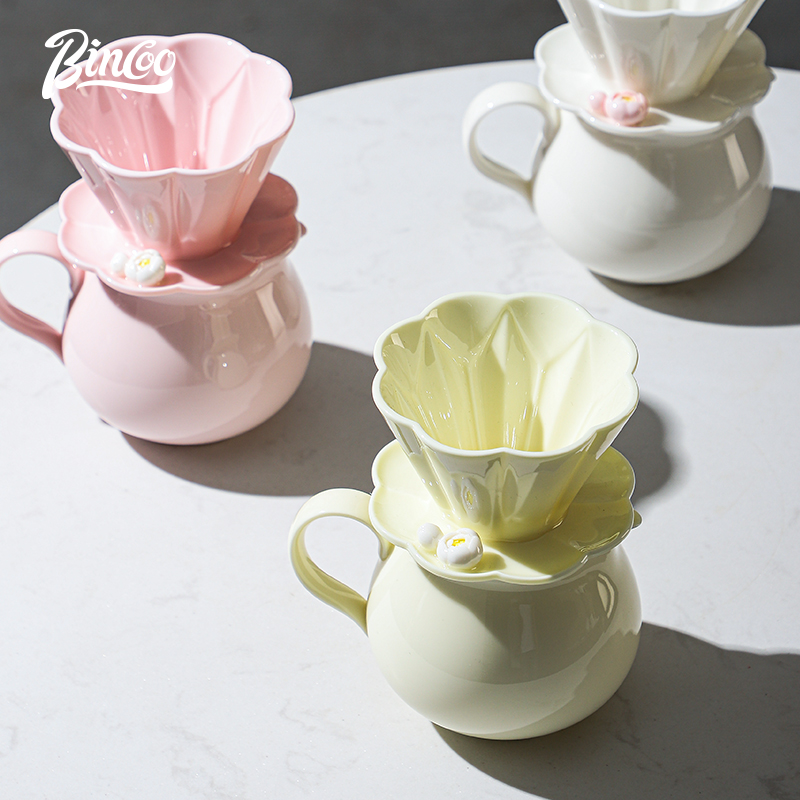 Coffee Tea Pot - Bincoo-Ceramic Hand Brewing Pour Over Teapot