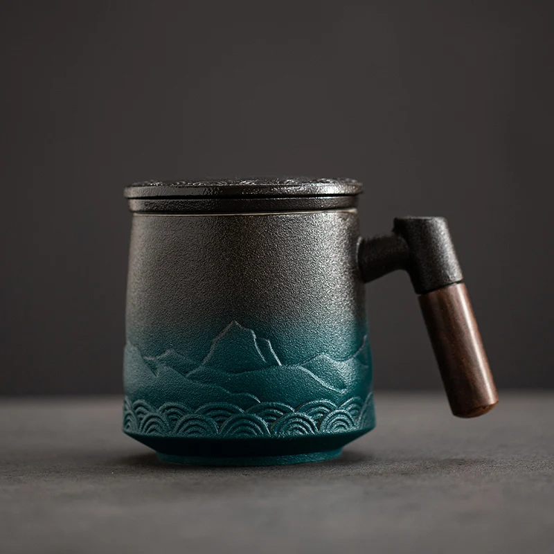 Coffee Tea Japan - Ceramic Strainer Tea Cup Mug with