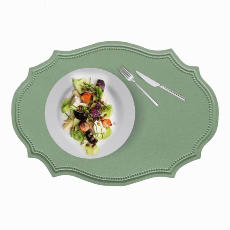 Coffee Tea Place - 1/4/6/10PCS Creative Shapes Placemats Oval Design
