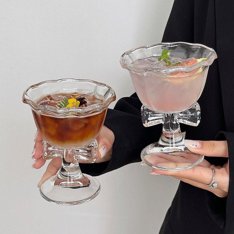 New Bow Glass Cute Water Cup C - Coffee Tea Gift ulasan dan harga