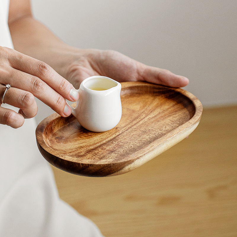 Walnut Wooden Tray Ins Wind Sm - Coffee Tea Japan ulasan dan harga