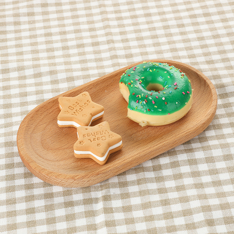 Walnut Wooden Tray Ins Wind Sm - Coffee Tea Japan ulasan dan harga