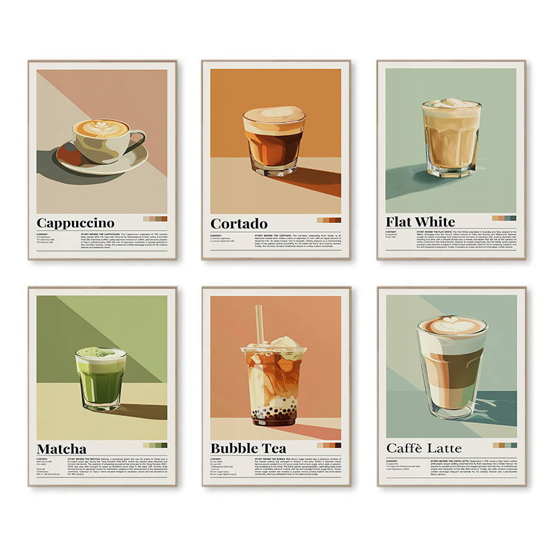Vintage Coffee Beverage Poster - Coffee Tea Picture ulasan dan harga