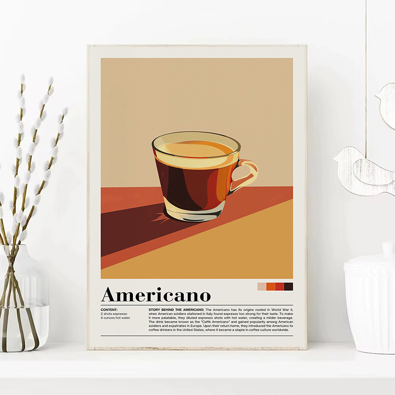 Vintage Coffee Beverage Poster - Coffee Tea Picture ulasan dan harga