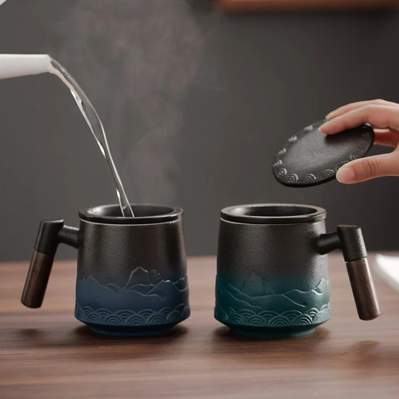 Ceramic Strainer Tea Cup Mug w - Coffee Tea Japan ulasan dan harga