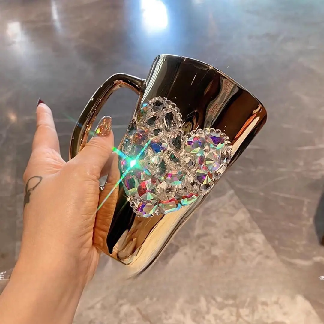 Sparkling Heart Diamond-encrus - Coffee Tea Japan ulasan dan harga