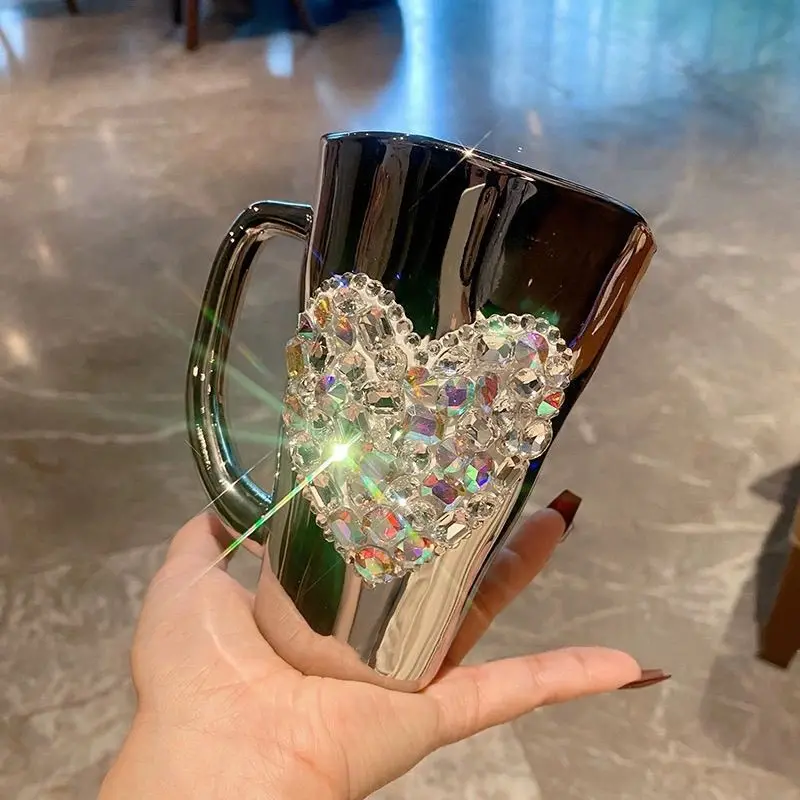 Sparkling Heart Diamond-encrus - Coffee Tea Japan ulasan dan harga