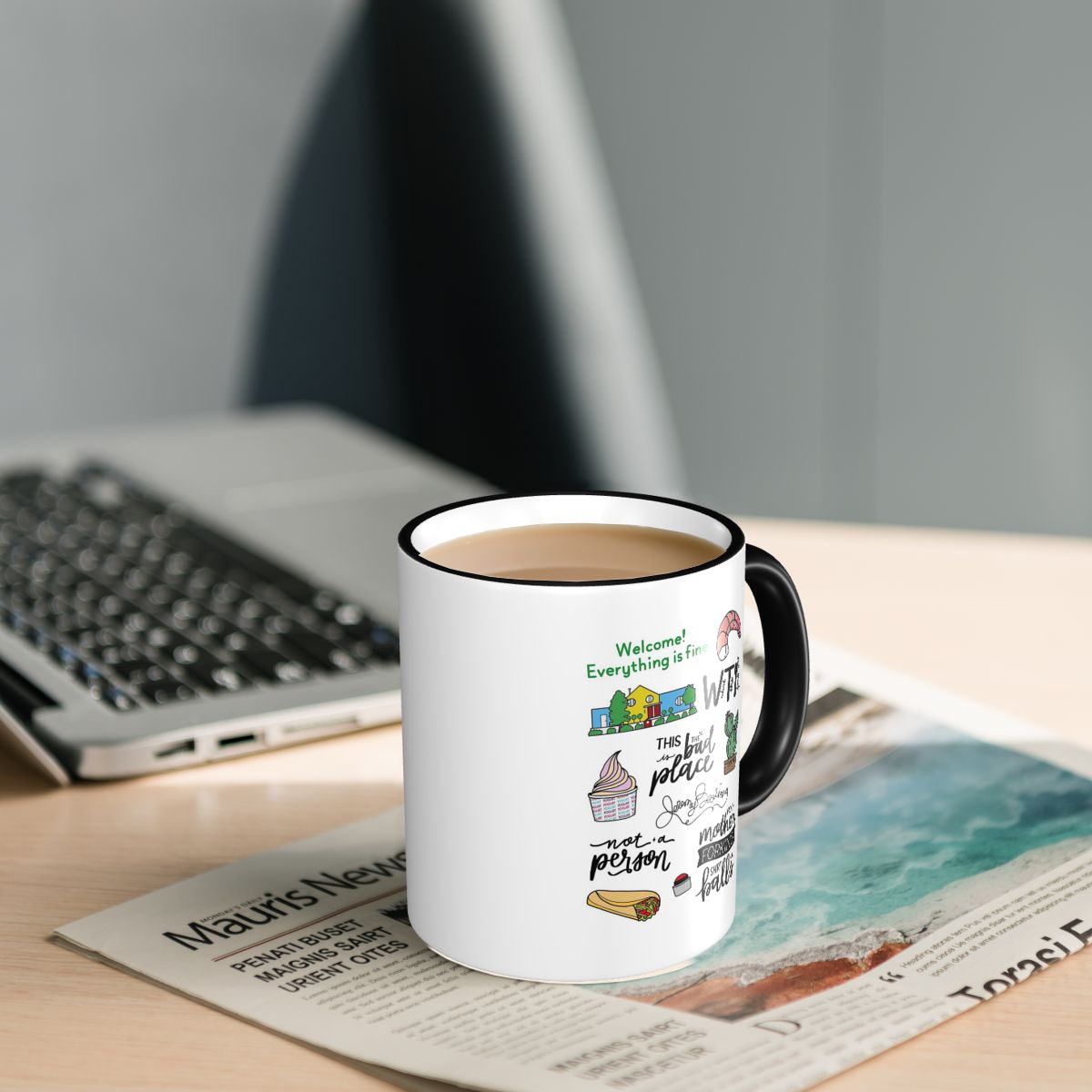 The Good Place TV Show Art Mug - Coffee Tea Place ulasan dan harga