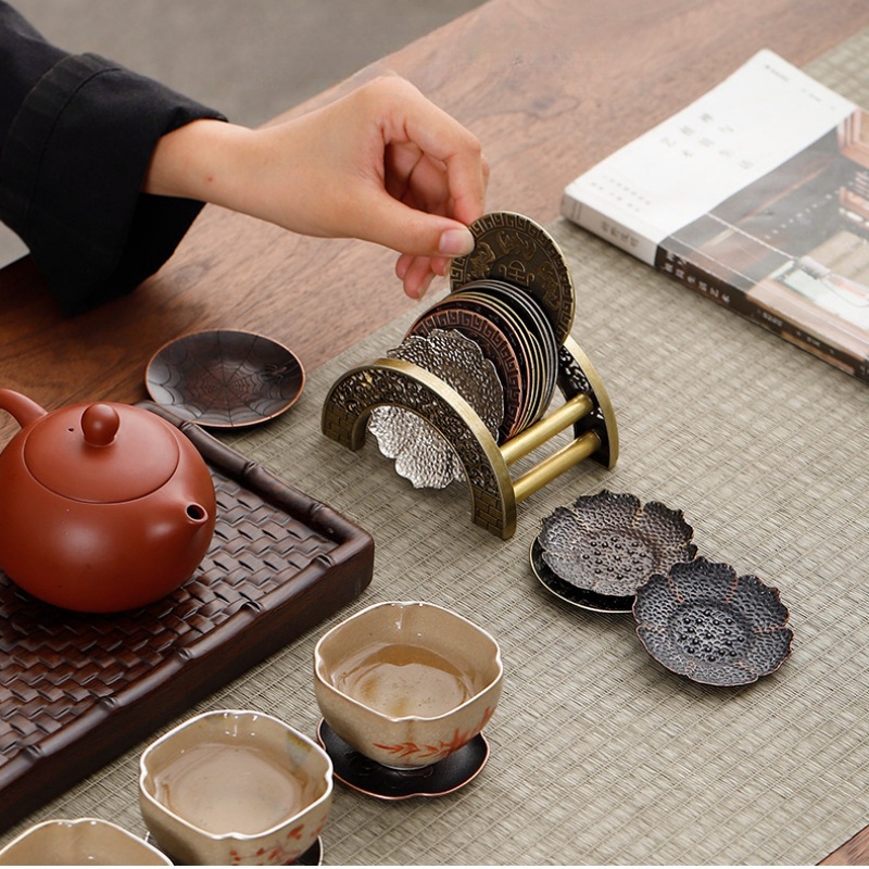 Japan Alloy Coasters Zen Antiq - Coffee Tea Japan ulasan dan harga