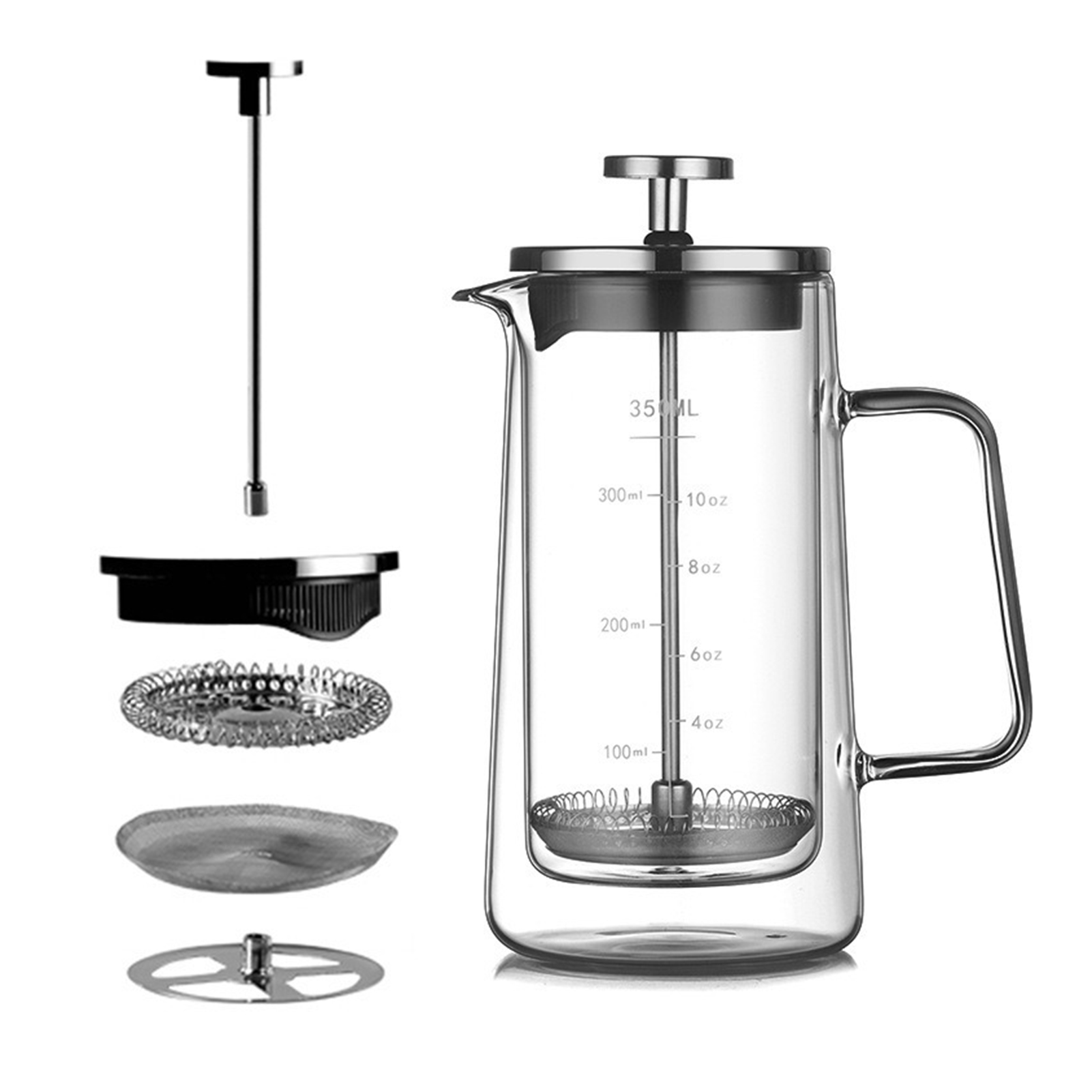 Double Layers French Press Pot - Coffee Tea Pot ulasan dan harga