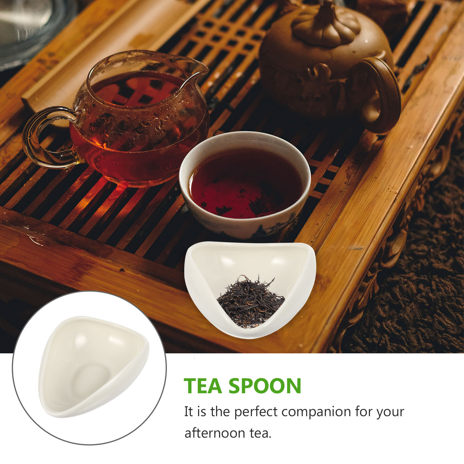 2Pcs Ceramic Tea Scoop for Loo - Coffee Tea Leaf And Bean ulasan dan harga