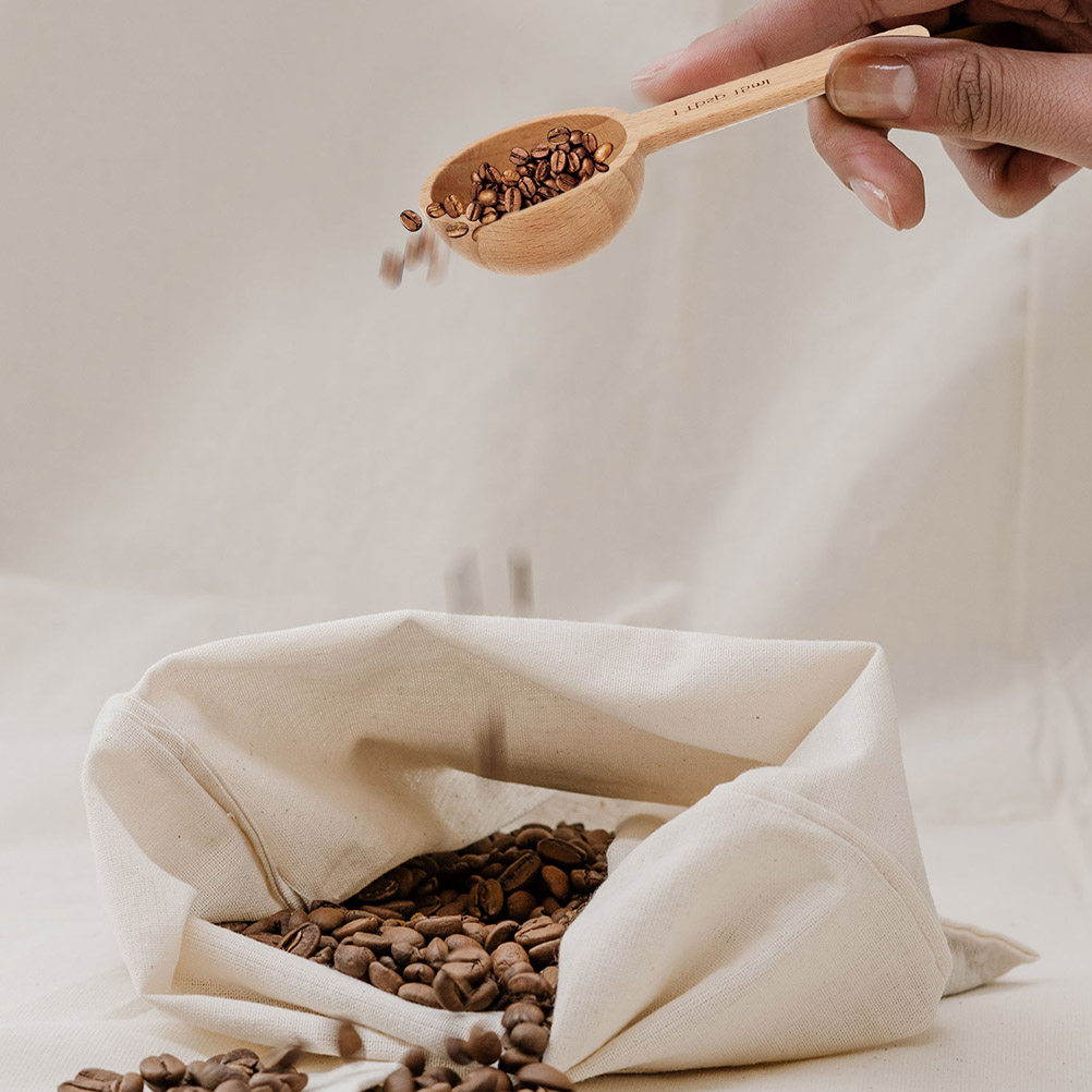 2Pcs Wooden Tablespoon Scoop f - Coffee Tea Leaf And Bean ulasan dan harga